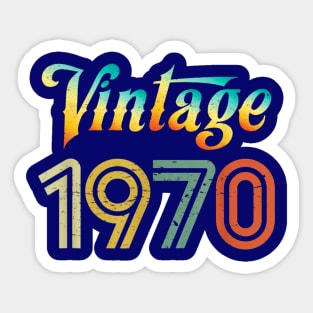 Vintage 1970 Birthday Sticker